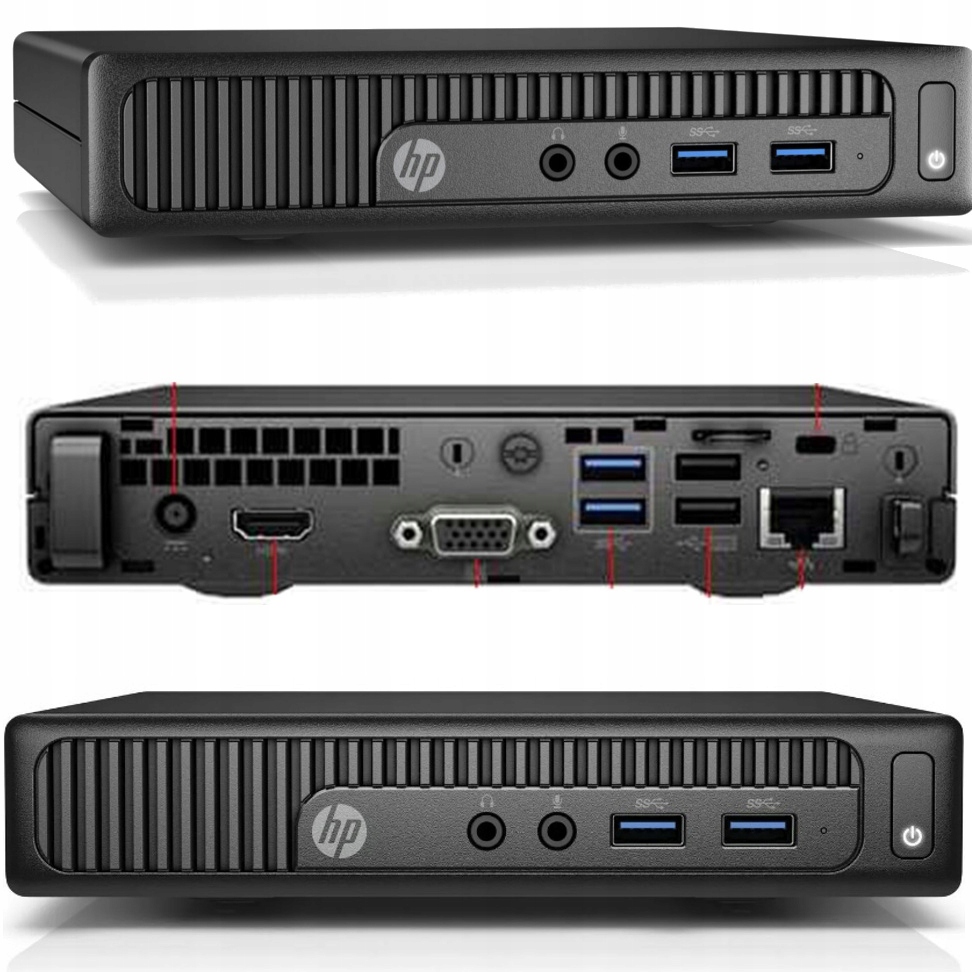 mini PC HP 260 G2 i3-6100U 4/500GB DDR4 HDMI Win11