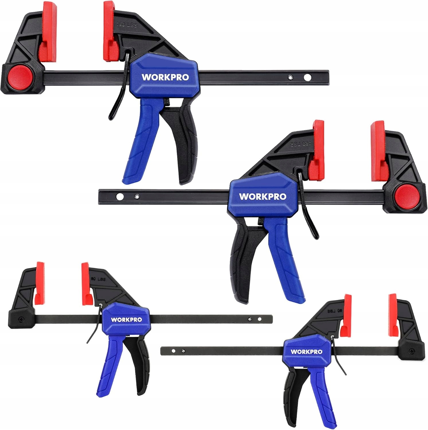 Workpro Sada truhlářských svěrek 4dílná 150 mm x 2 a 120 mm x 2