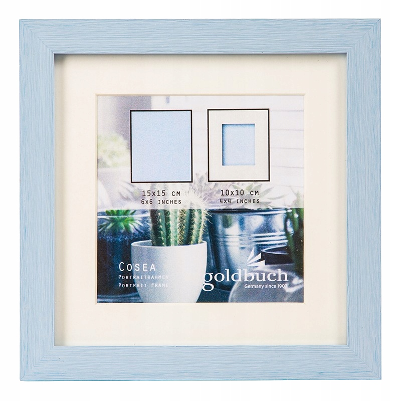 

Ramka 15x15 z passepartout 10x10 kwadrat LightBlue