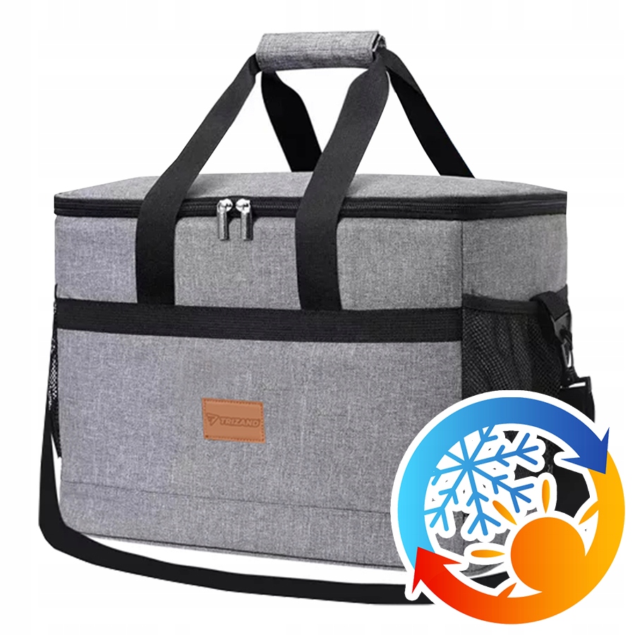 TORBA TERMICZNA TERMOIZOLACYJNA TURYSTYCZNA PIKNIKOWA duża 40L + 2 WKŁADY Model Torba termiczna na plażę na piknik