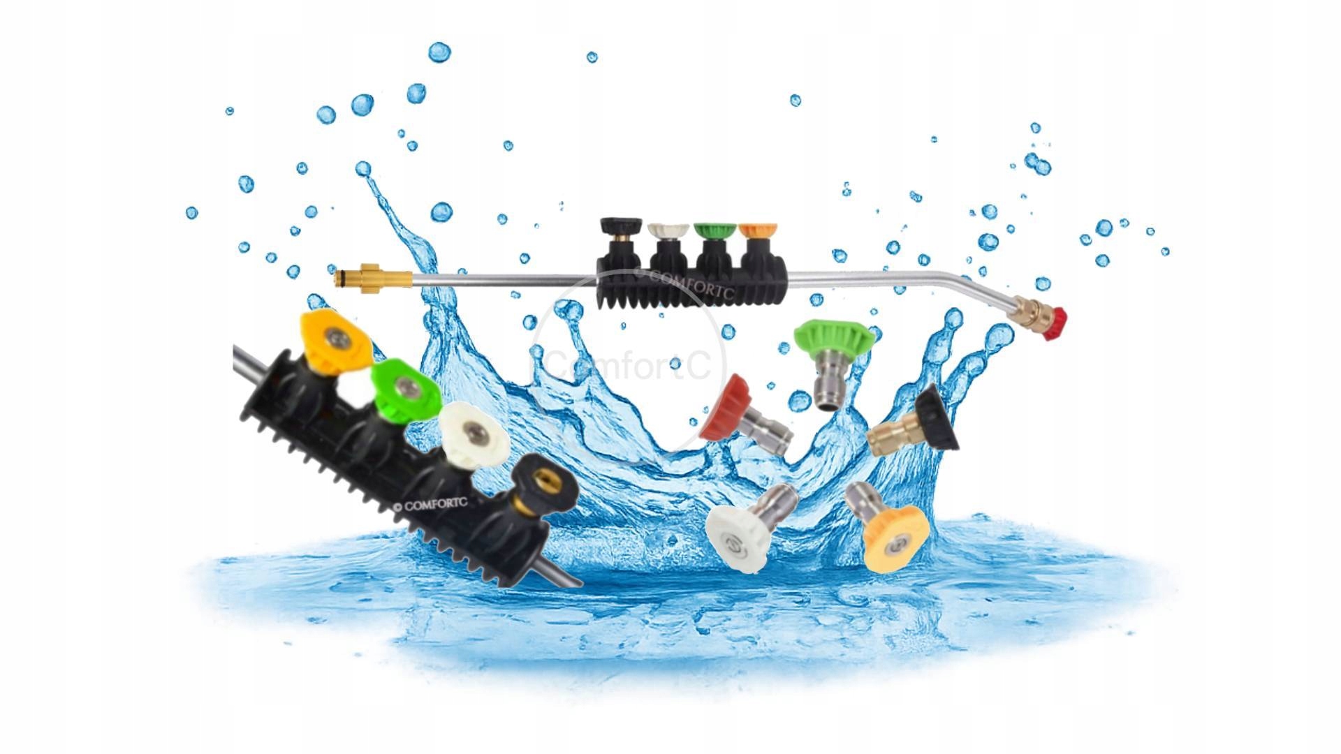 Lanca Riwall Metalowa 50CM Z Dyszami Do Myjek