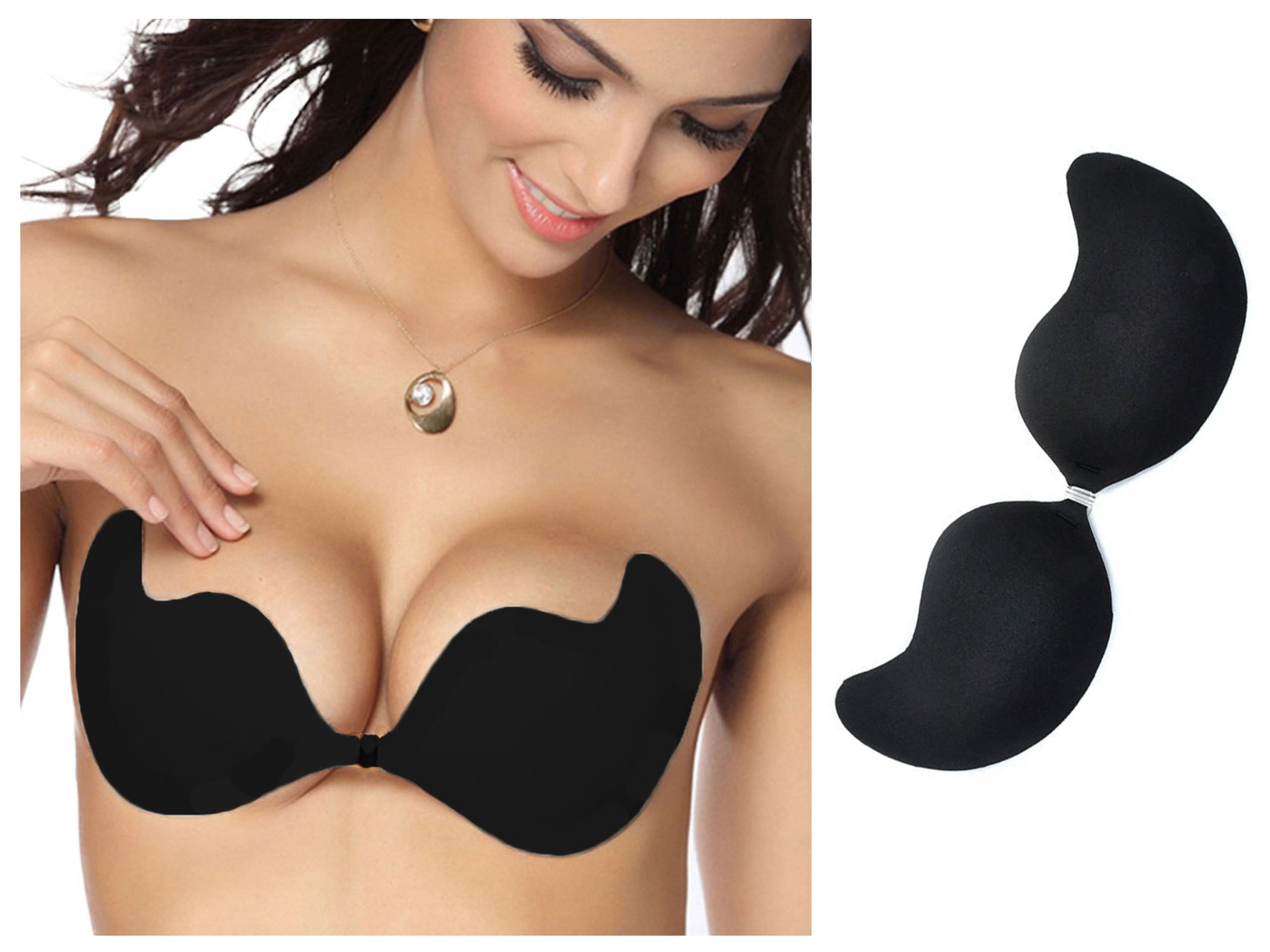

Biustonosz stanik Samonośny czarny Push up C P576