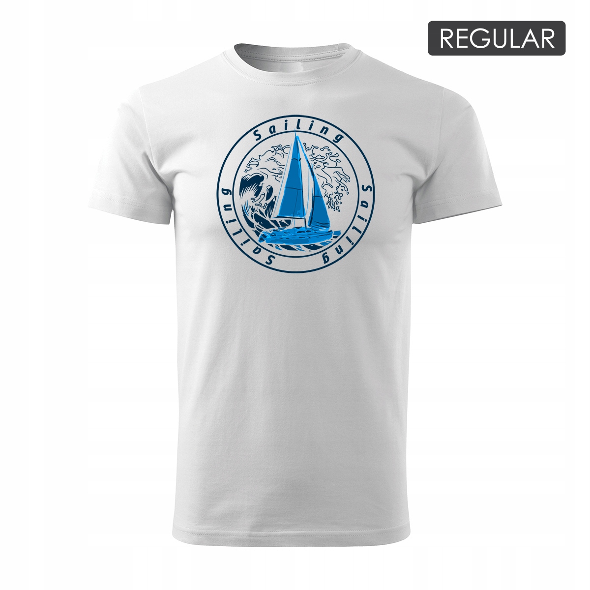 

Koszulka żeglarska dla żeglarza z jachtem żaglówką