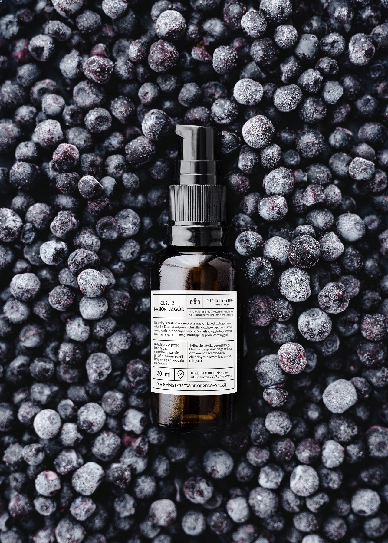 Ministerstwo Dobrego Mydła, olej z nasion jagód, 30 ml Stan opakowania oryginalne