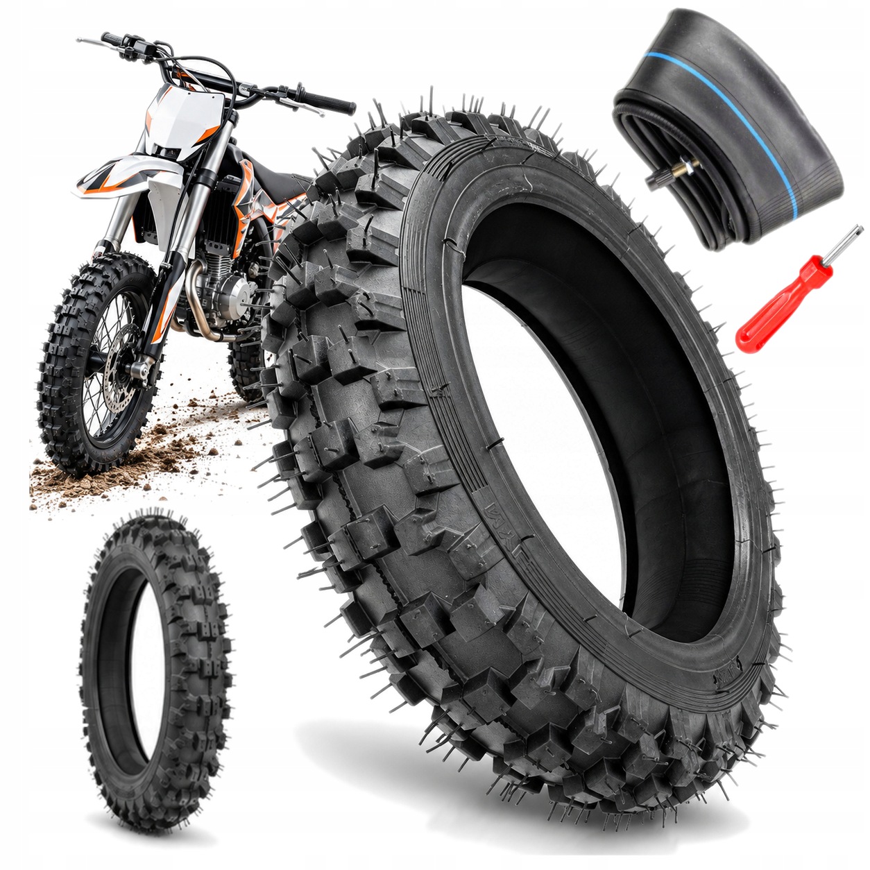 Opona 2.50-10 Dętka 2,50x10 Cali Mini Cross Dirty Bike Pocket Pitbike Kxd