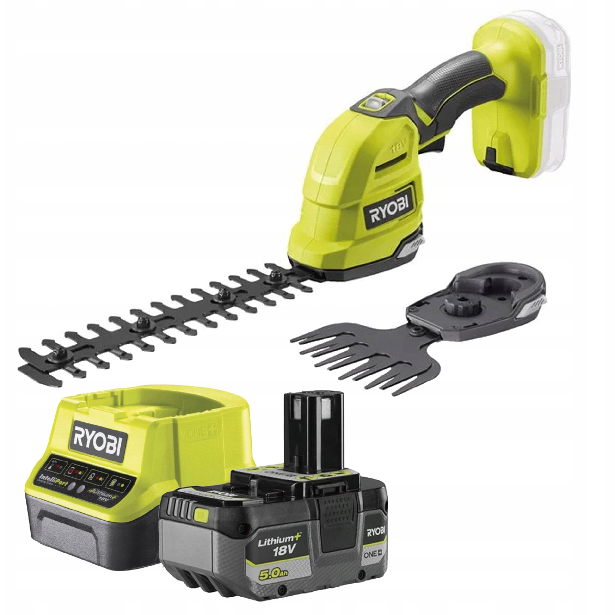 Akumulátorové Nožnice Ryobi Na Kríky Živého Plotu Trávy 18V 5Ah nabíjanie