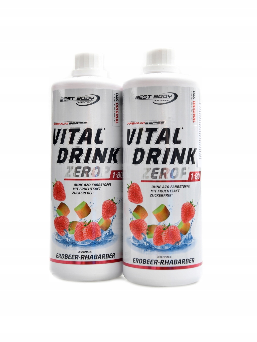 Vital drink Zerop 2 x 1000 ml jahoda s rebarborou Duopack