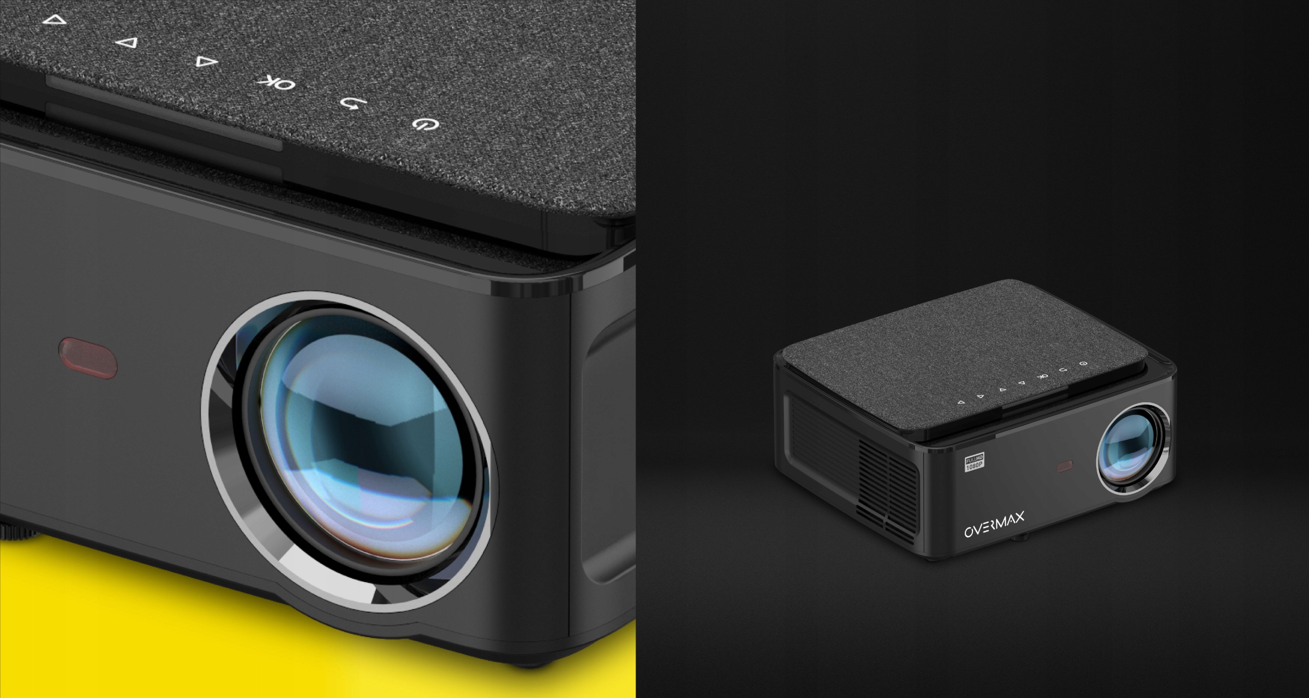 PRZENOŚNY RZUTNIK MINI PROJEKTOR FULL HD 4K 2,2kg + KABEL HDMI Android 9.0 Wbudowane głośniki tak