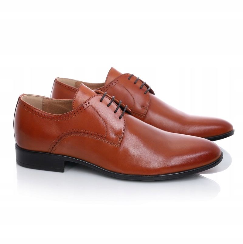 Pánské kožené polobotky elegantní Trio 3279-01-J-01-P hnědé Kůže VEL.41