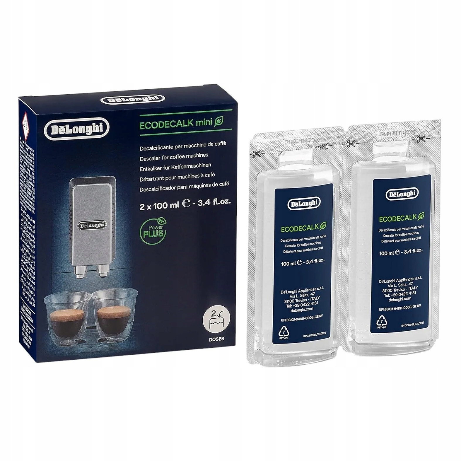 Odkamieniacz Delonghi do ekspresu ECODECALK mini 2 x 100 ml (200 ml)