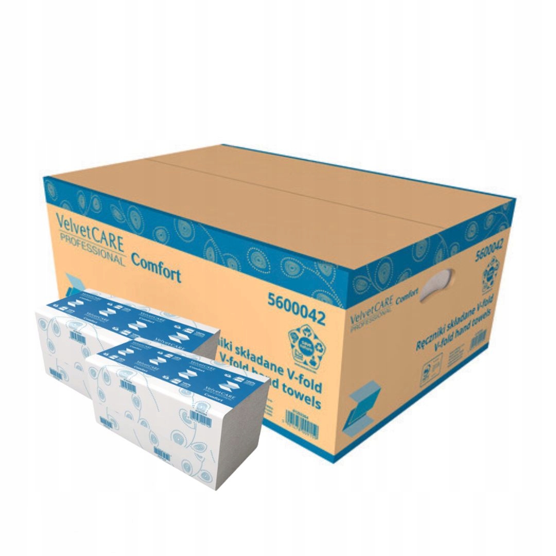 Ręcznik Papierowy Velvet Zestaw 20 Szt 23X 23 Biały 3000 L Karton Fabryczny