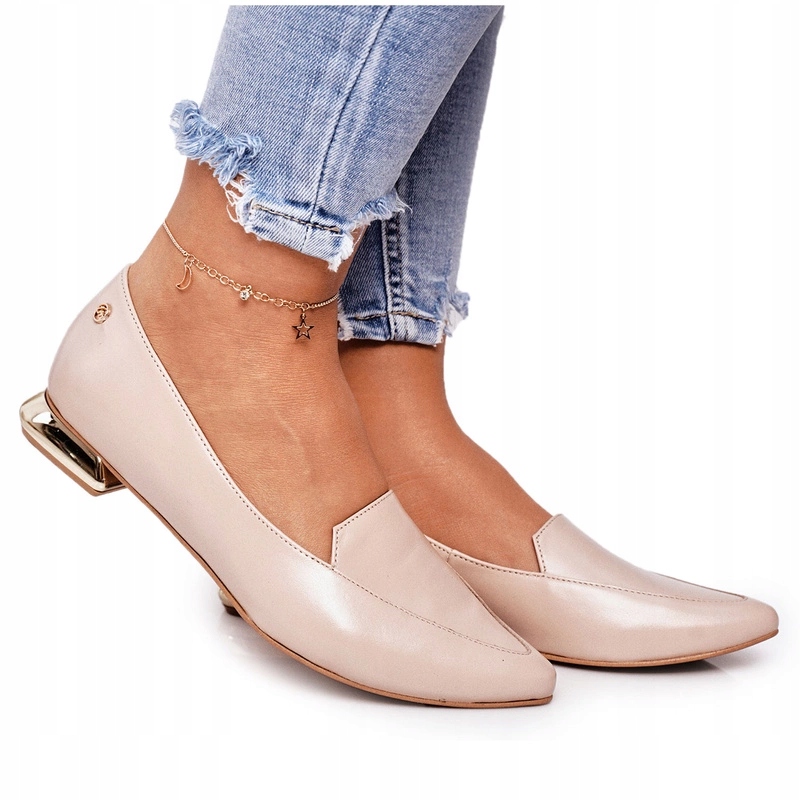 Kožené Mokasíny Laura Messi 2013 Béžové 36