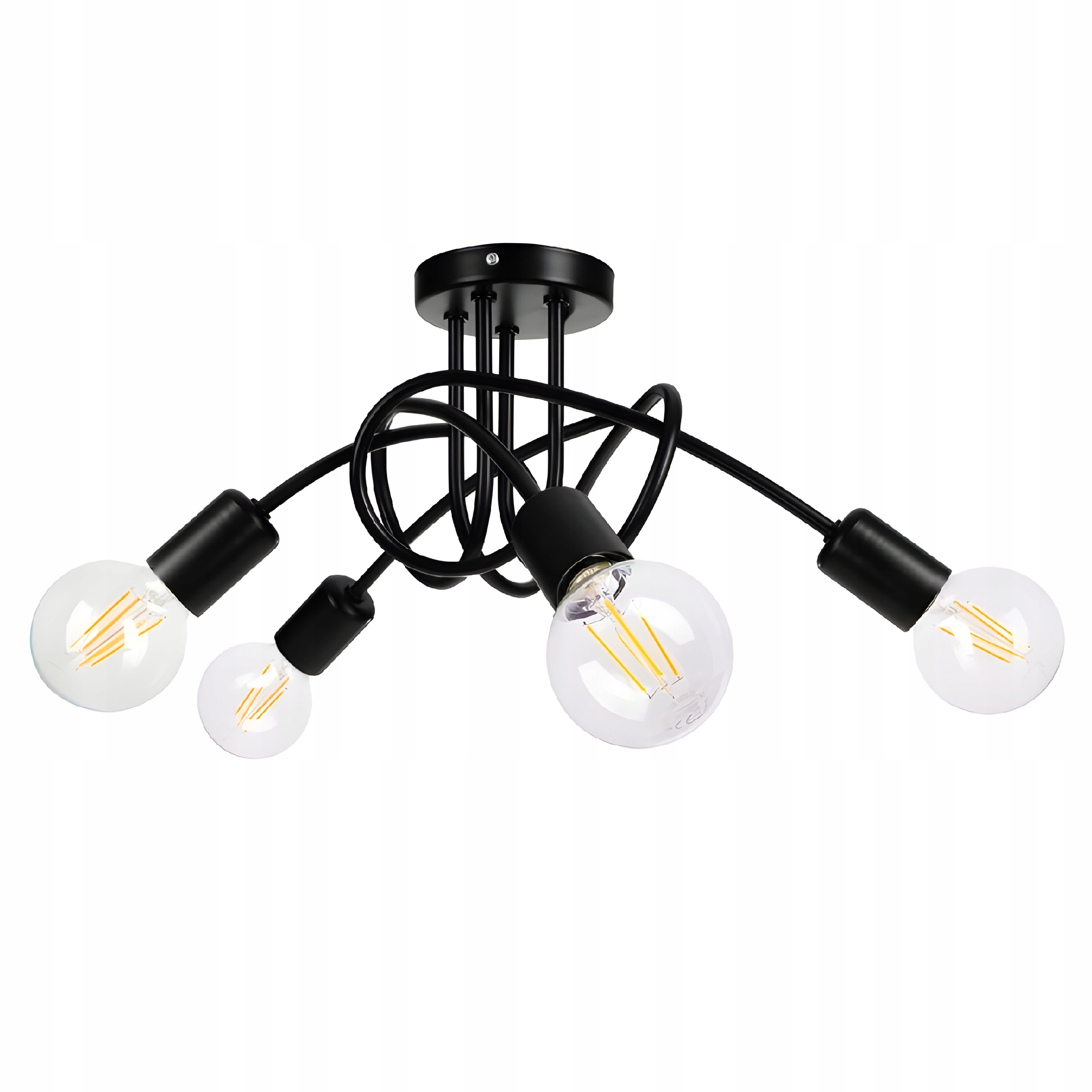 Závěsná stropní lampa Loft 4xE27 na Led žárovky do obývacího pokoje