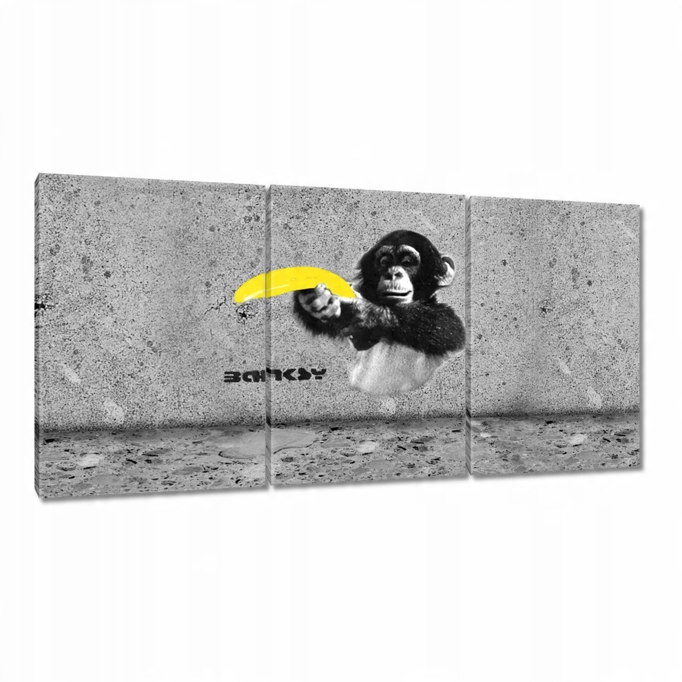 

Obrazy 120x60 Banksy Banan Małpa