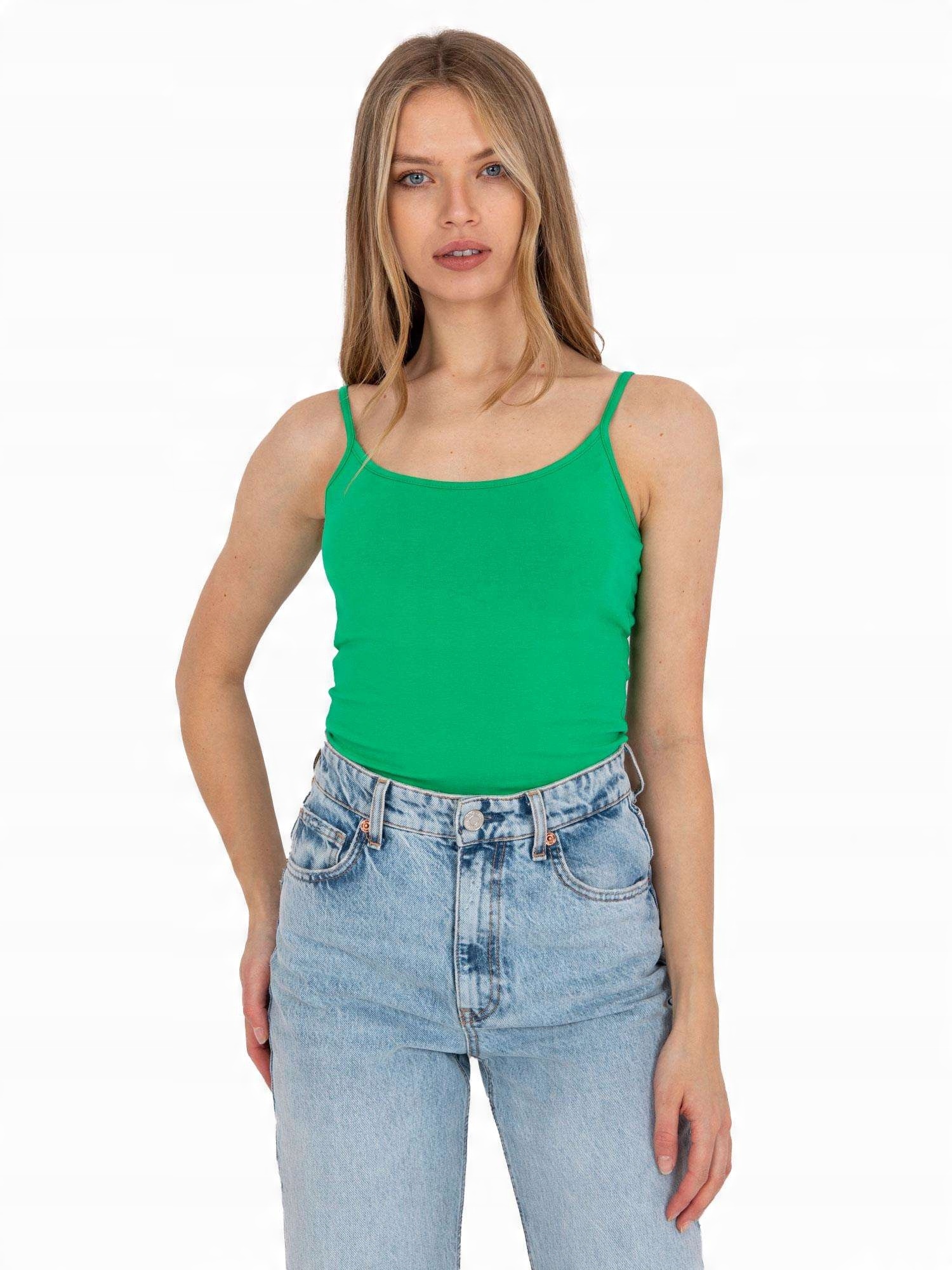 

Damski Top Basic na Ramiączkach bawełna - L