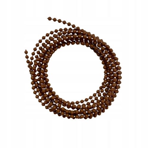 

Kulkowy łańcuszek do rolet koralik 3mm 2metry dąb