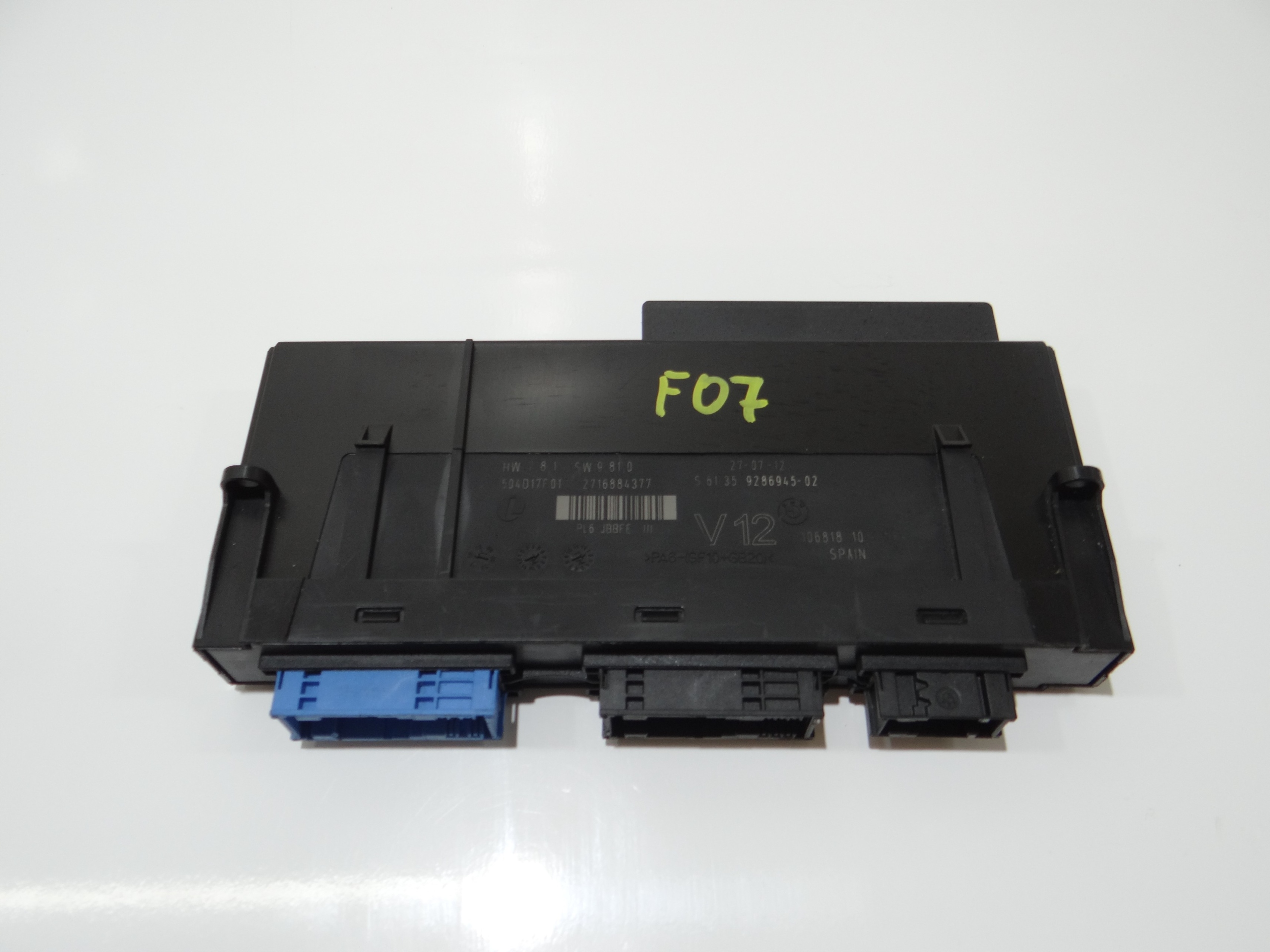 control unit comfort control unit BMW F07 9286945