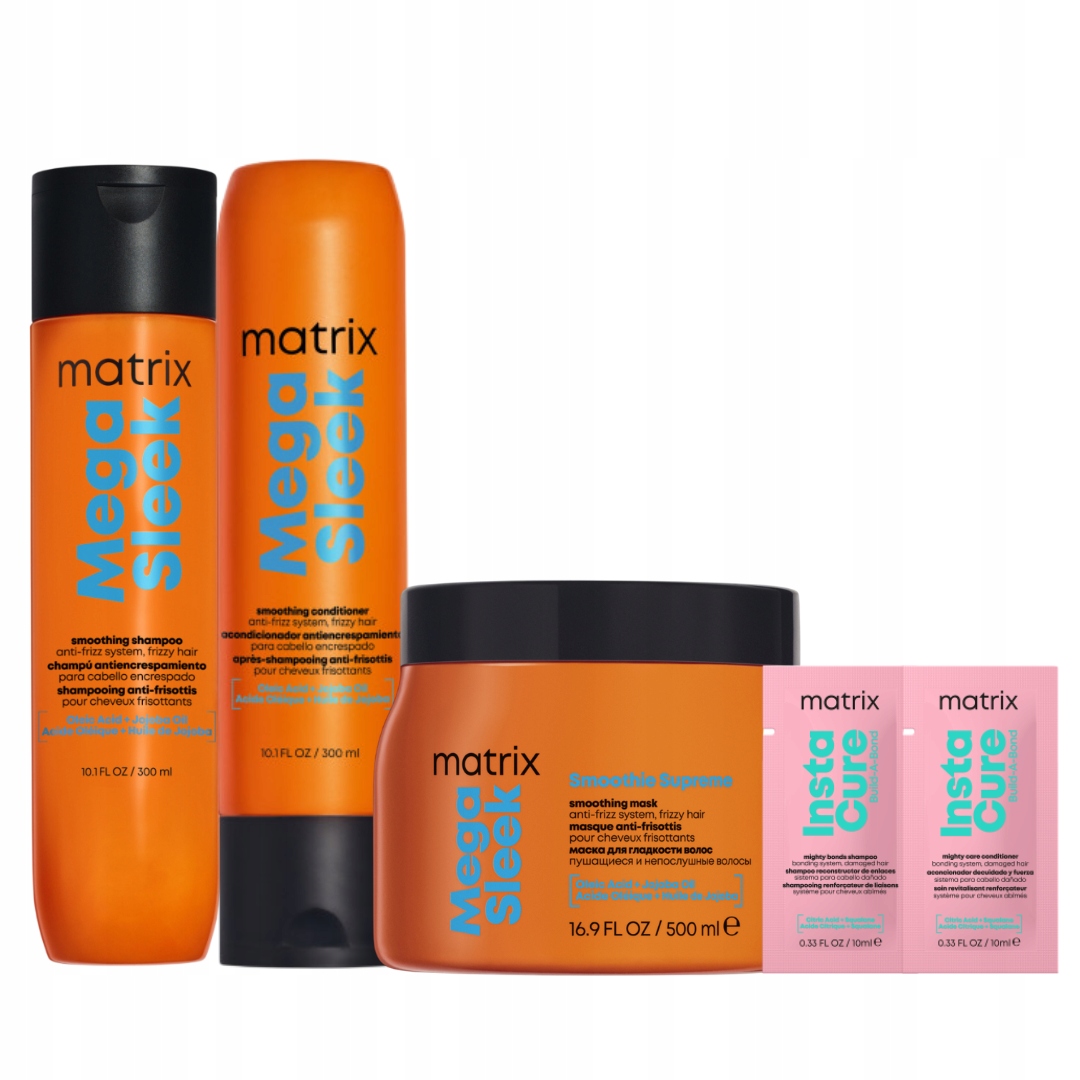 Matrix Sleek wygładzający szampon, odżywka do włosów puszących się