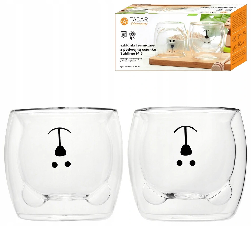 

Szklanki termiczne do kawy i herbaty 250ml MIŚ2szt