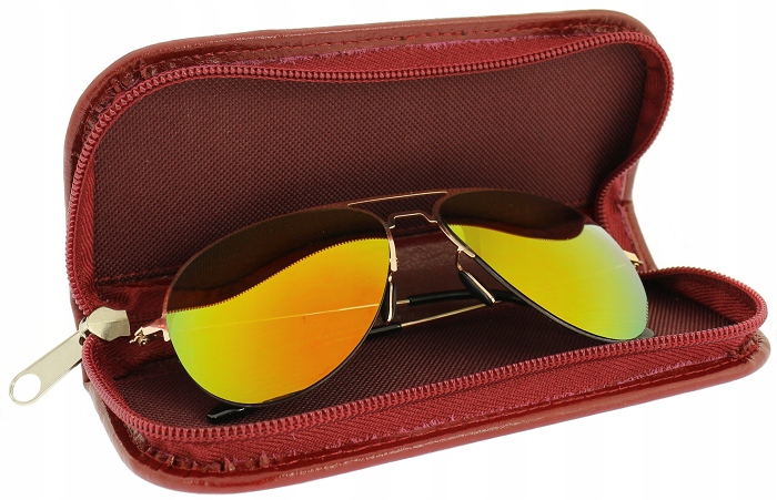 Pudełko etui pokrowiec na okulary SKÓRZANE KOLORY
