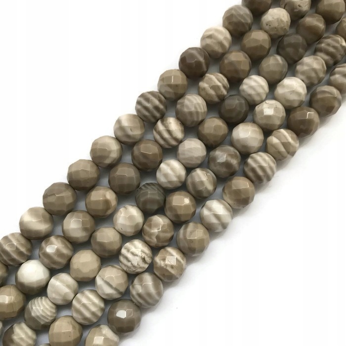 Křemen Pruhovaná Kulička Faset 6mm šňůrka