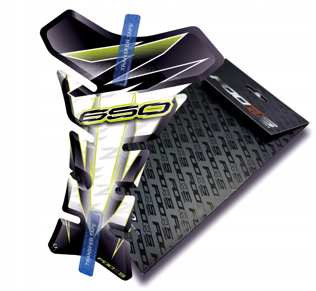 Tank-pad od firmy Fooqs pro Kawasaki Z-650 Bílý Fluo