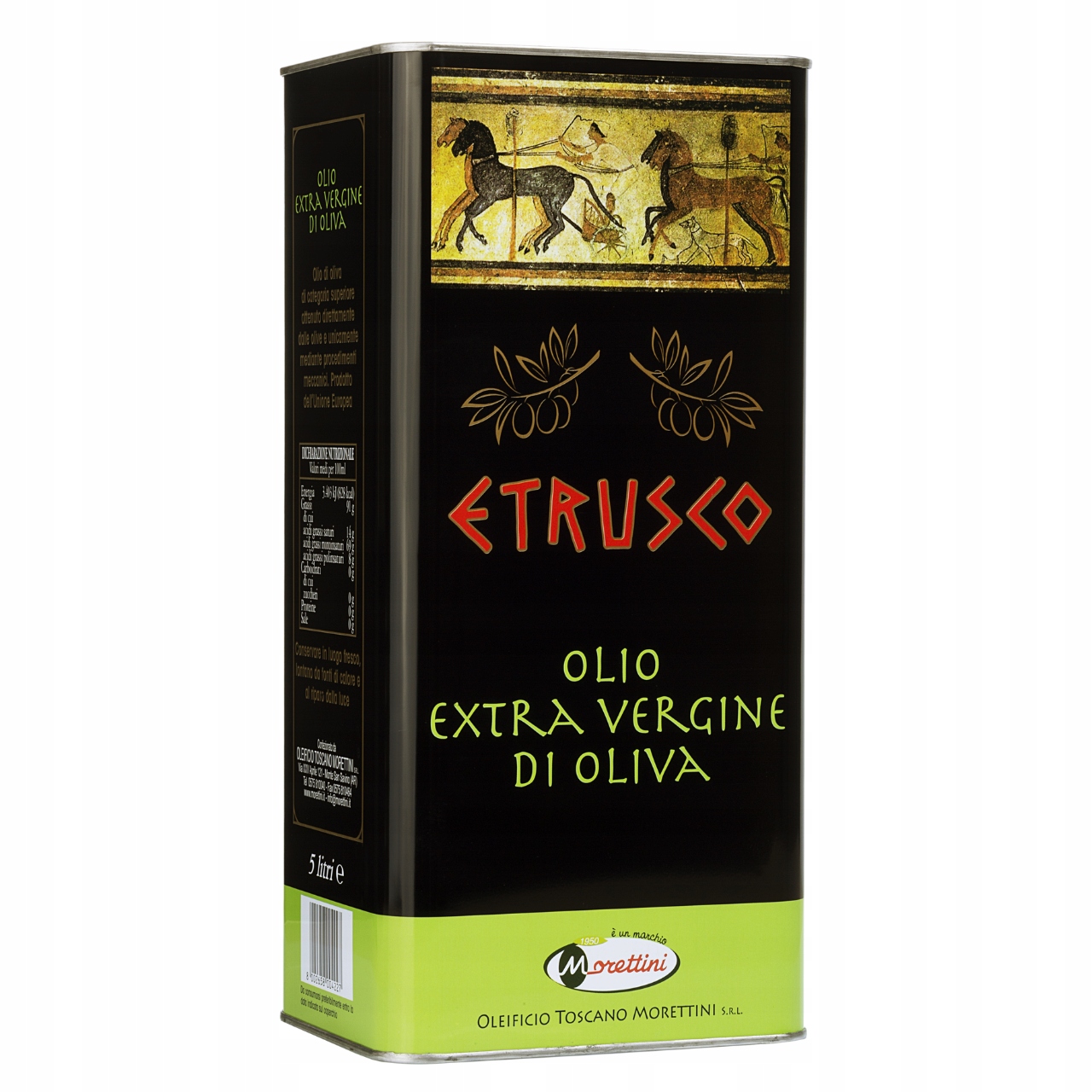 Morettini Etrusco Oliwa Extra Vergine Puszka 5L Włochy Toskania