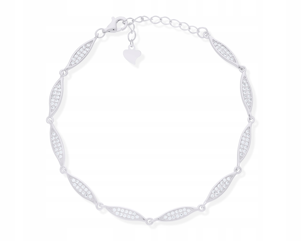 Dámský stříbrný náramek Zirkony štíhlé prvky, elegantní design ryzost 925