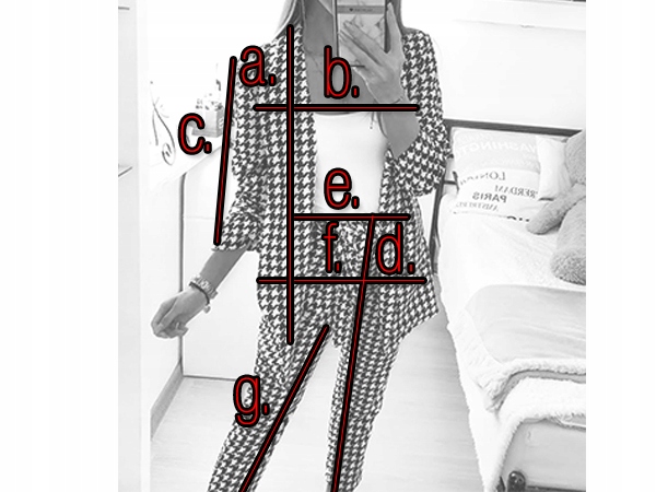 Damski garnitur KOMPLET marynarka spodnie cygaretki PEPITKA modny wygodny Kolekcja Spring Collection