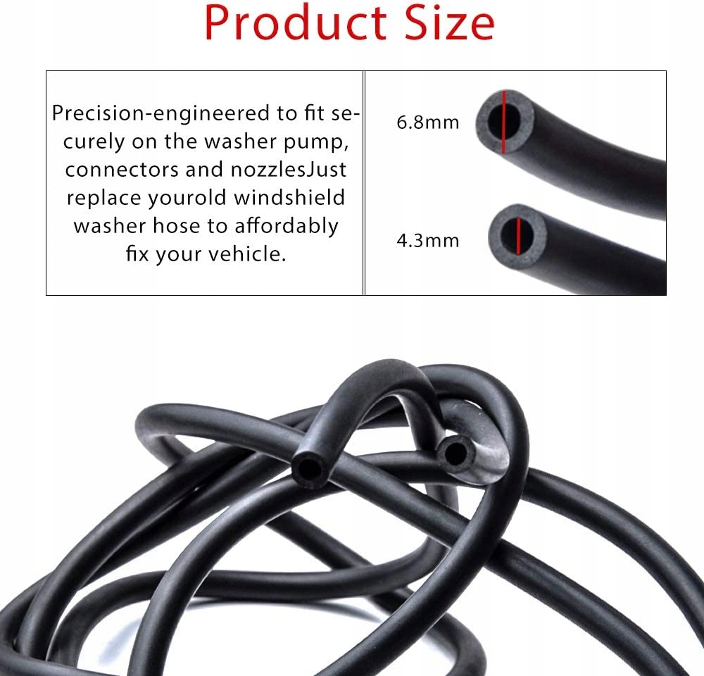 UNIWERSALNY WĘŻYK PRZEWÓD SPRYSKIWACZY 2m ZŁĄCZKI Producent części 3F Quality