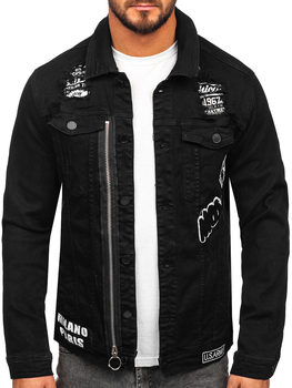 Pánská Džínová Bunda Černá G131 Denley_s