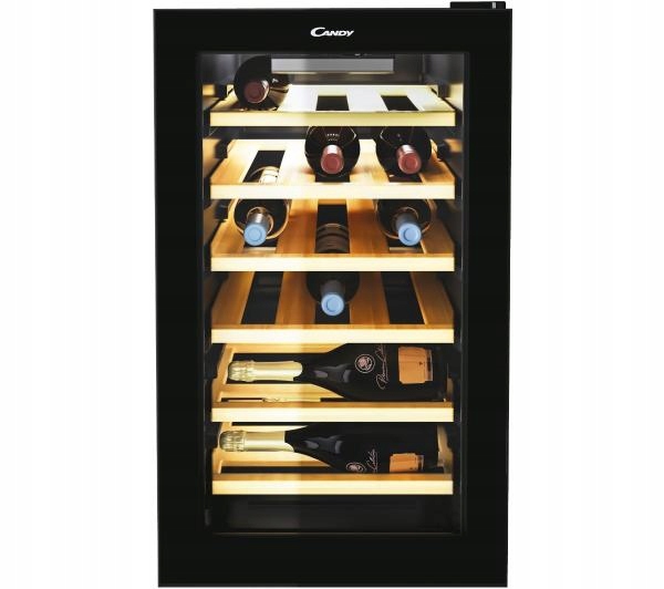 Candy CWCEL 210/NF Wine Cooler, Freestanding, Bottles Capacity 21, Blacka Waga produktu z opakowaniem jednostkowym 27 kg