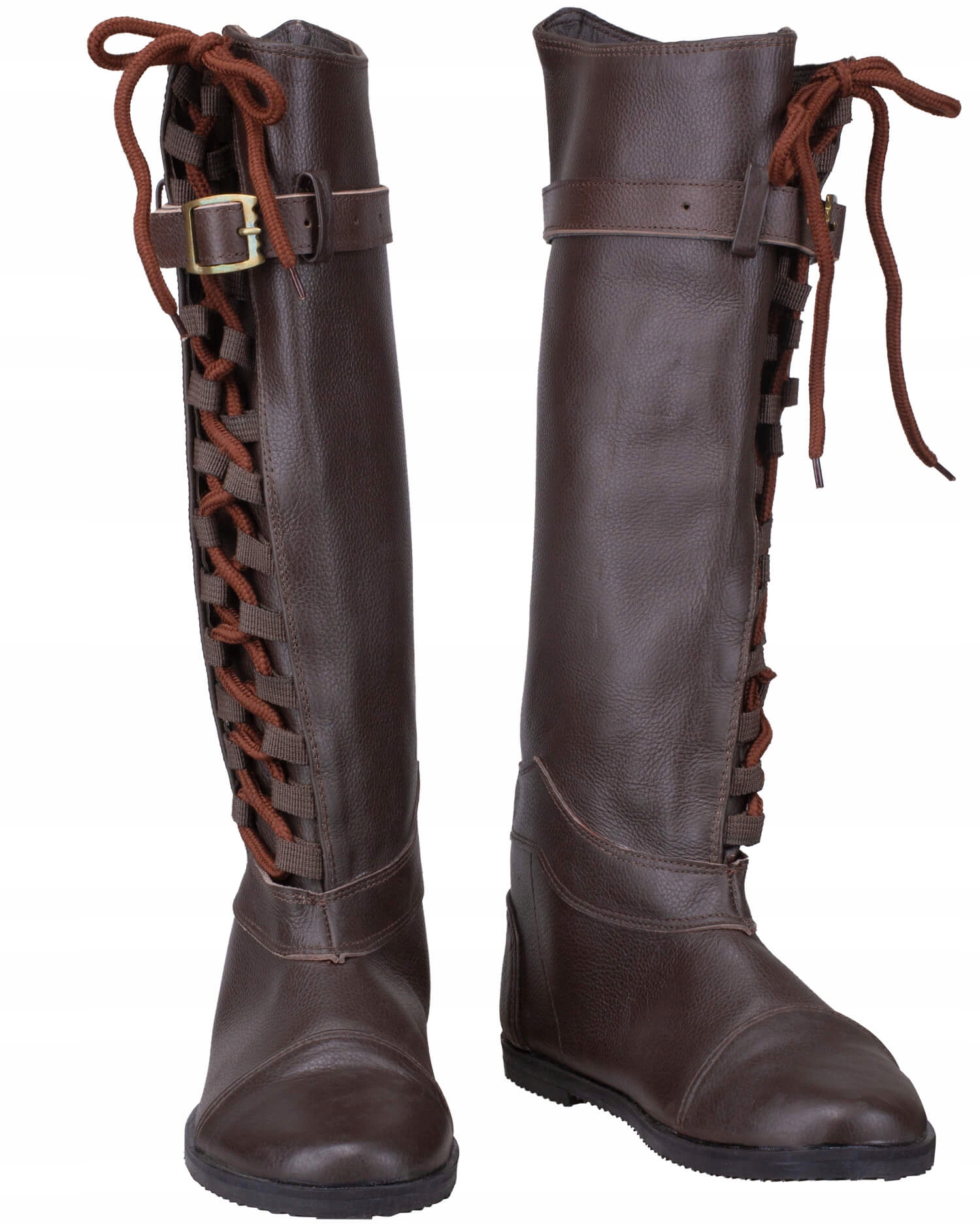 Zavazovací Boty Terasa Z Hovězí Kůže Hnědé Velikost 39 Larp