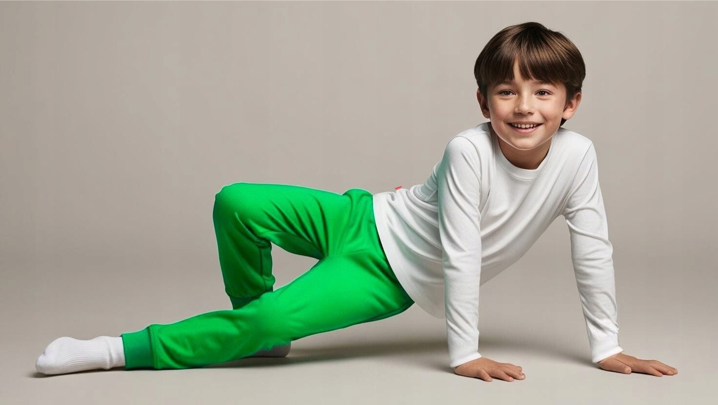 SPODNIE DRESOWE DZIECIĘCE ZIELONE CIENKIE BAWEŁNIANIE NIEOCIEPLONE 110 Rozmiar (new) 110