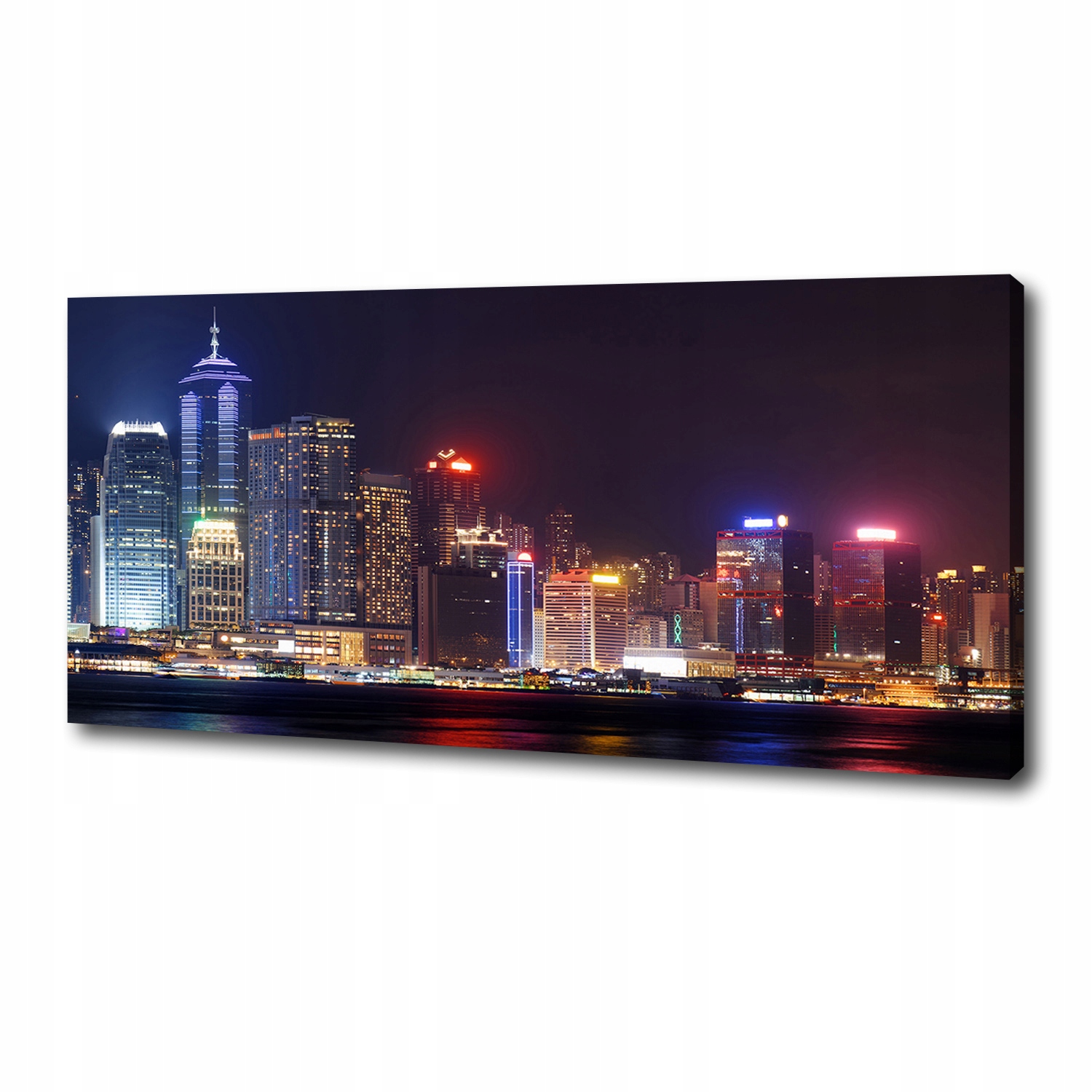 

Foto obraz na płótnie Hongkong nocą 125x50 cm