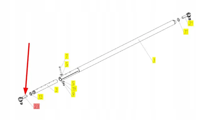 101841359 Końcówka drążka kierowniczego M20/M30 Rostselmash Producent części Rostselmash