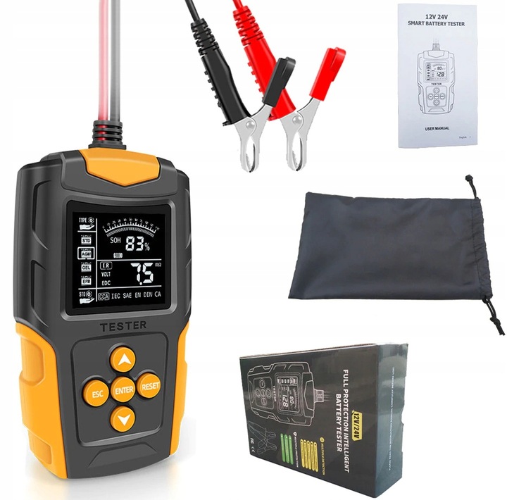 CYFROWY TESTER DO AKUMULATORÓW BATERII 12V 24V