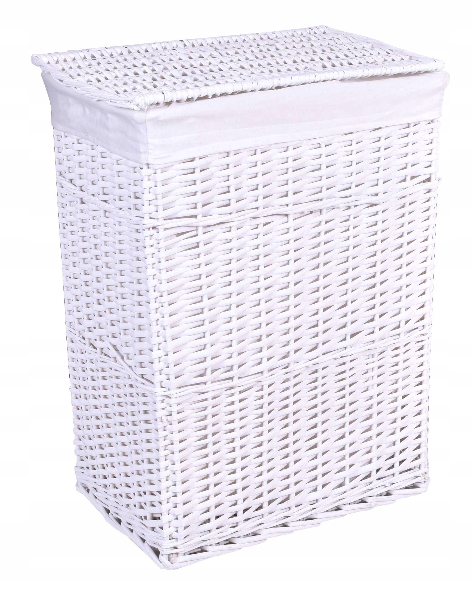 Kontejner Proutěný Koš Na Prádlo Hračky Kufr Bílý Koupelnový L