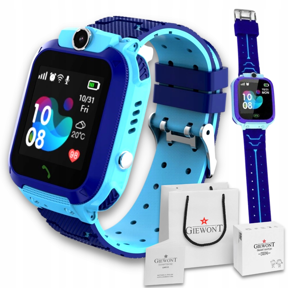 

Zegarek Smartwatch dla Chłopca Sim Sos Czat Kamera