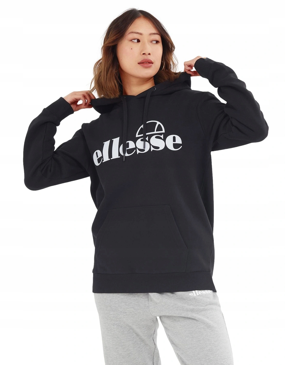 Mikina dámská Ellesse s kapucí Hoodie Lyara černá bavlněná