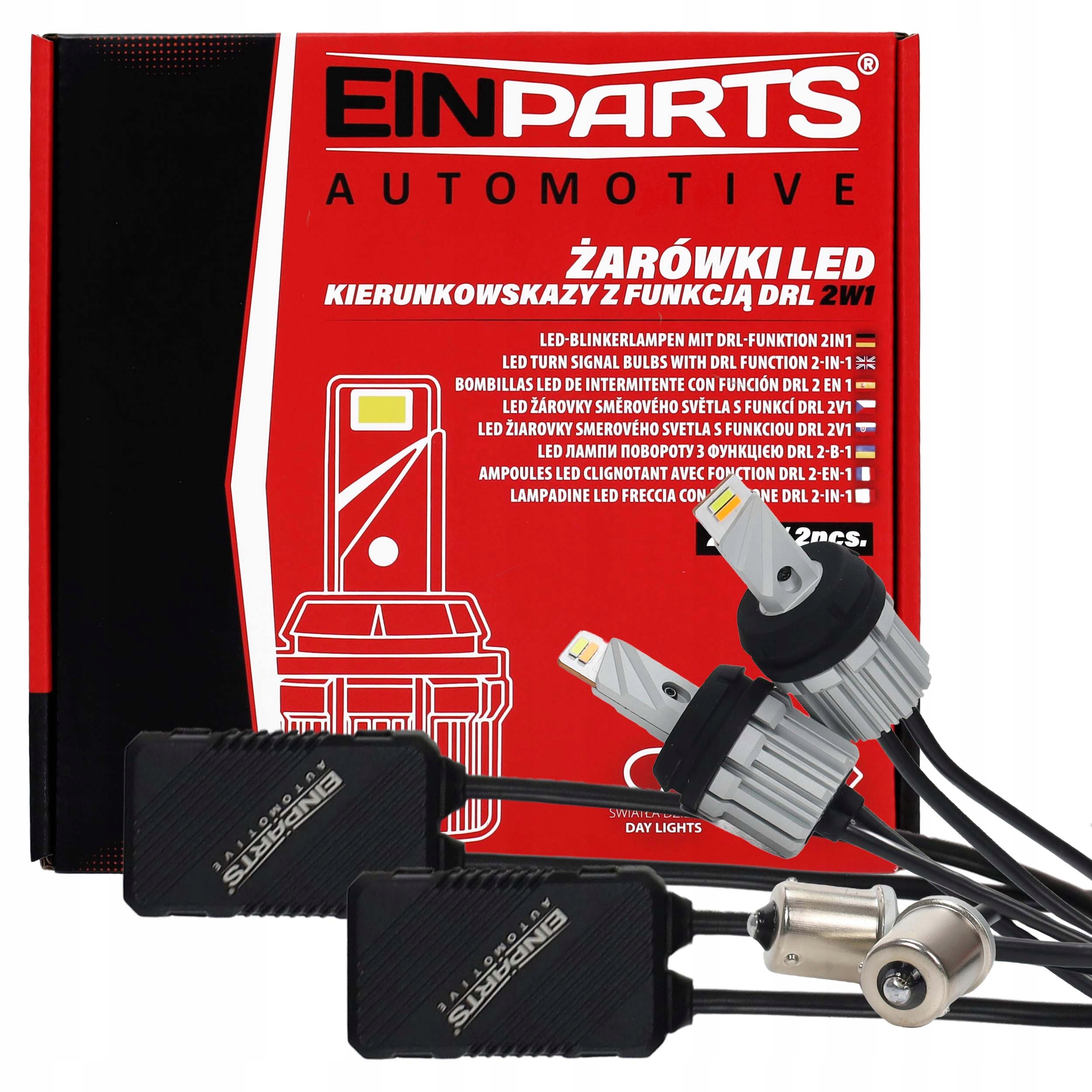 Led Žárovky P21W 2v1 Drl Směrovka 12 Csp 1860 Canbus 6000K