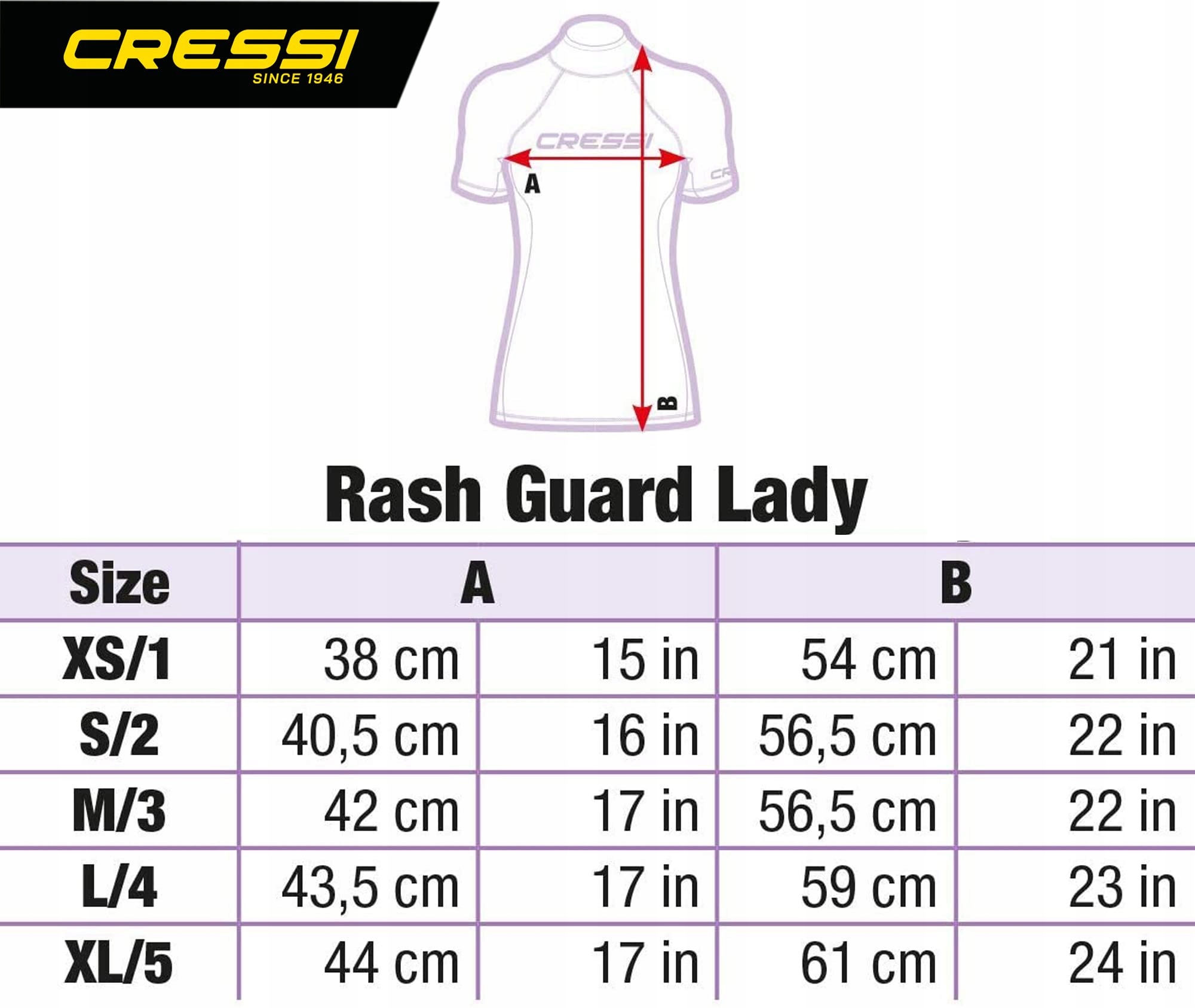 Cressi Damska Rash Guard Lady Black Dive Center