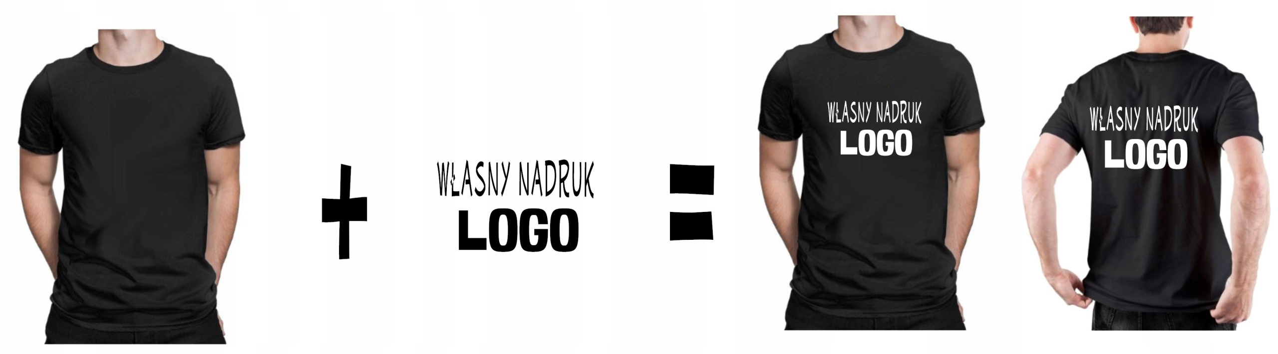 KOSZULKA Z WŁASNYM NADRUKIEM NAPIS LOGO TEKST XXL Model Standard