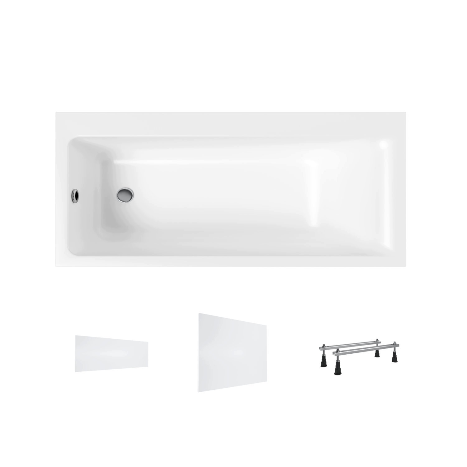 Wanna Helmken Seraphina 170x80 Lewa Panel czołowy i boczny Nóżki
