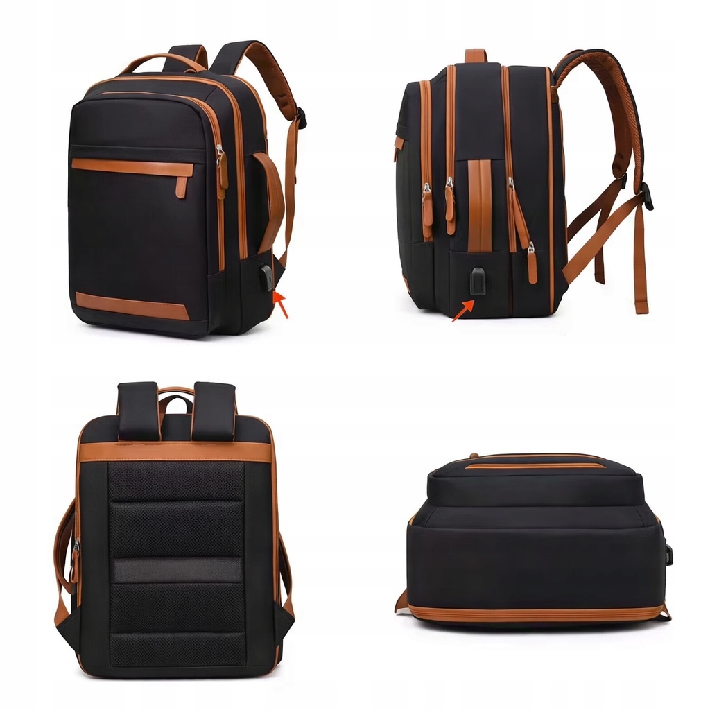 Plecak Podróżny 40L Rozszerzany 20” Bagaż Podręczny Laptop Usb Biznesowy