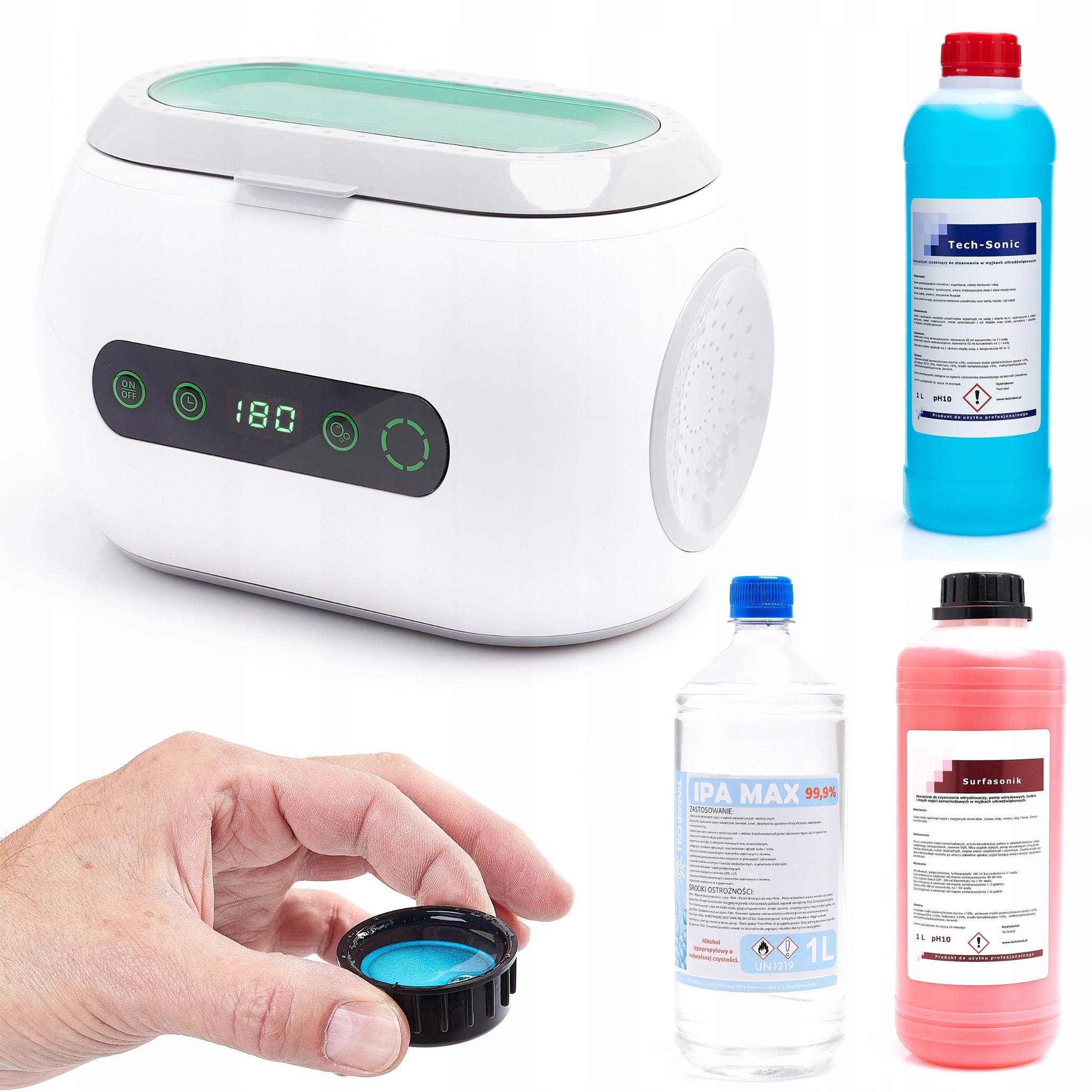 Ultrazvuková Vaňa 600 ML 0,6 L 35 W Pre Elektroniku, Koncentráty 2 L