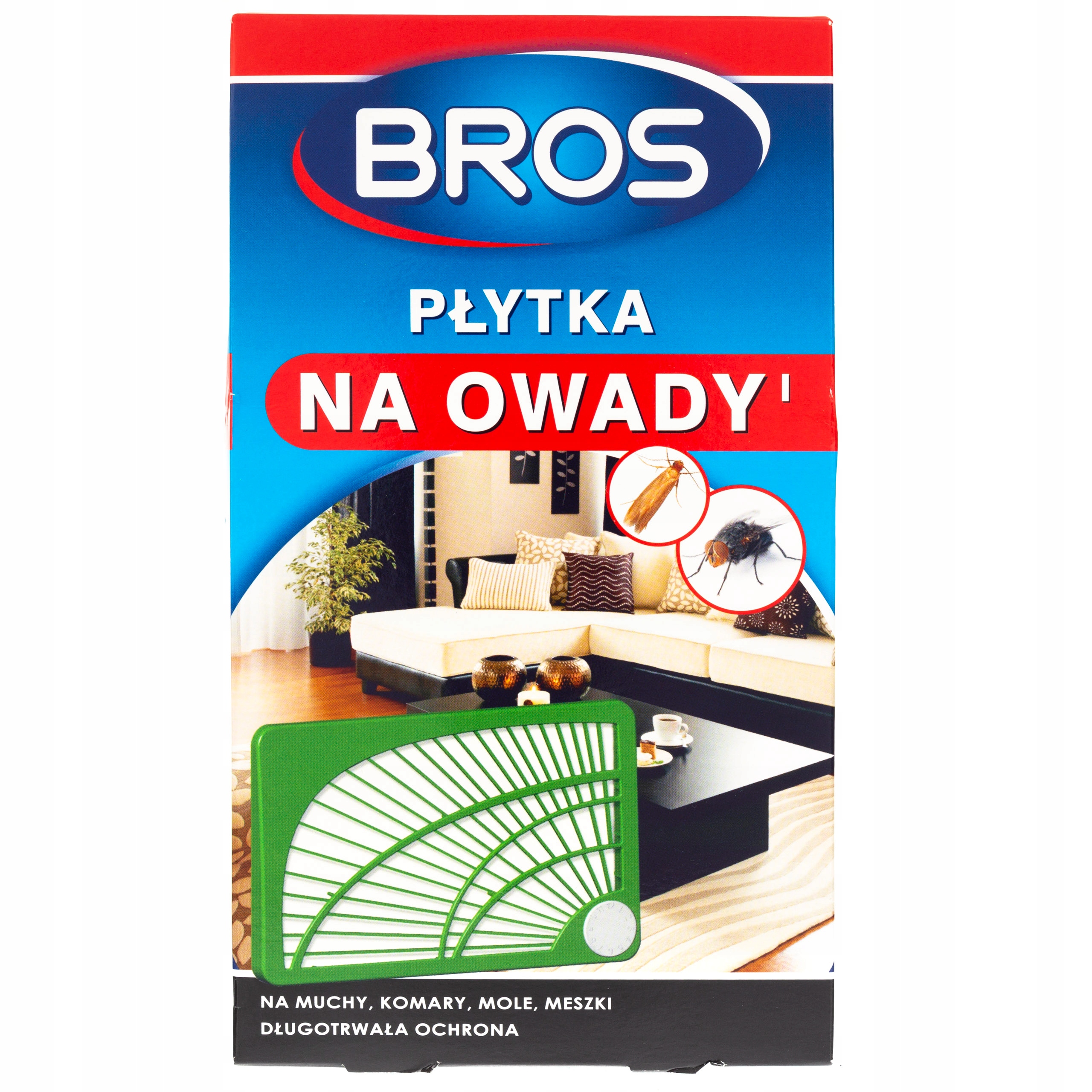 

Bros Płytka Na Muchy Komary Mole Meszki 1 Sztuka