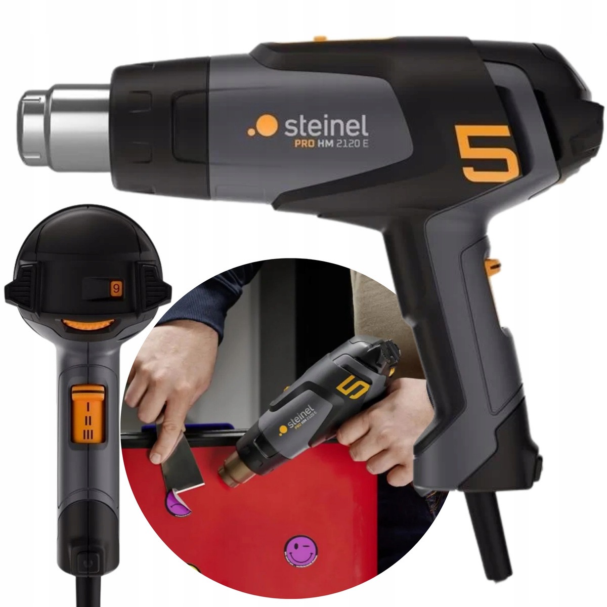 Steinel HM2120 E Elektrická Horkovzdušná Pistole 2200 W Regulace 80-630 C ST089603