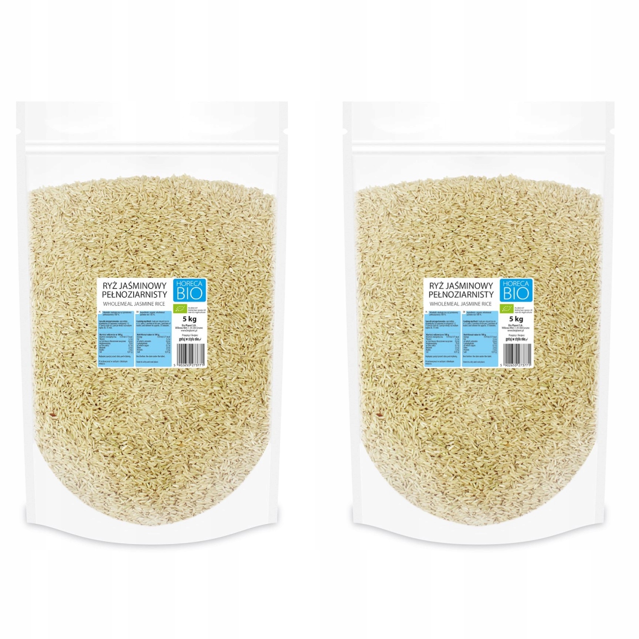 2x Ryż Jaśminowy Pełnoziarnisty Bio 5 kg Horeca (bio Planet)