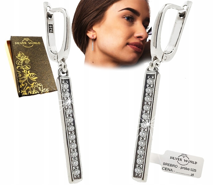 Stříbrné Náušnice 925 Se Zirkony Swarovski. Fenoménní Stříbro 925